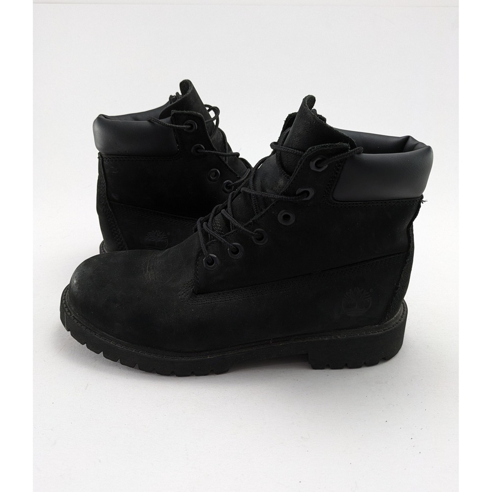 Youth‎ Timberland Junior 6" Premium Black Nubuck GS Casual Boots 12907 Size 6